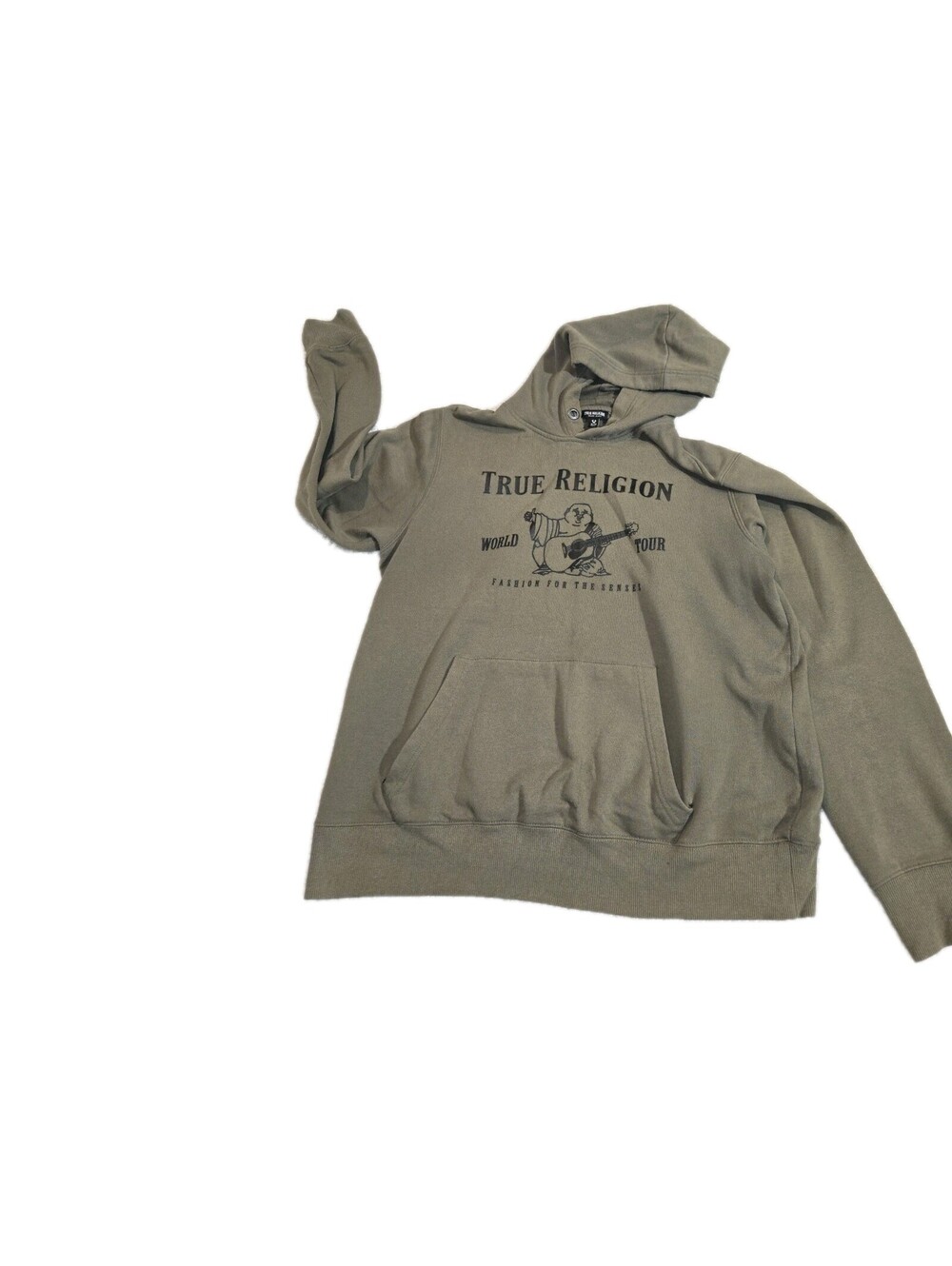 True Religion Mens Sz XL World Tour Buddha Logo Pullover Hoodie Streetwear ...